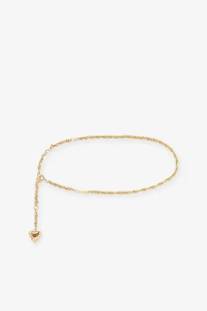 Claudie Pierlot Womens Twisted Heart Metal Chain Belt
