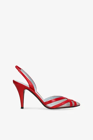 VALENTINO GARAVANI Womens Impudance Sling 90 Leather Heeled Slingback Courts