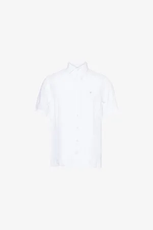 Hackett Mens Kent Collar Short-Sleeve Tailored-Fit Linen Shirt