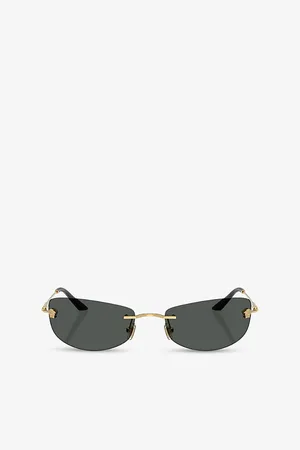 VERSACE Womens Ve2279 Rectangle-Frame Metal Sunglasses