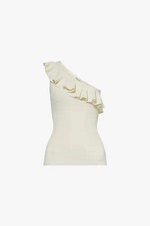 ZIMMERMANN Womens Rhiannon Asymmetric Knitted Top