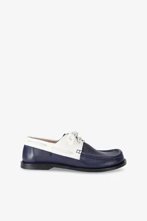 Loewe Womens Camp Leather Boat Shoes