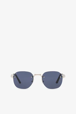 Cartier Womens ct0459S Square-Frame Metal Sunglasses