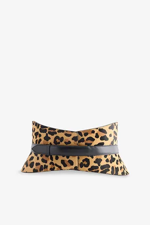 Alaïa Womens Neo Bustier Leopard-Pattern Leather Belt