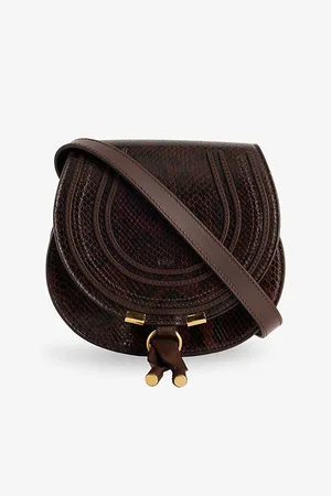 Chloé Womens Marcie Snake Leather Cross-Body Bag