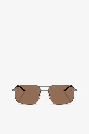 Moncler Womens Me4003 Doppler Rectangle Steel Sunglasses