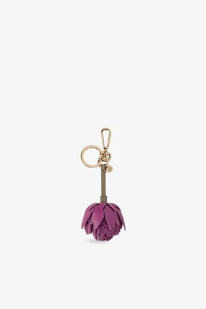 MULBERRY Pom Pom Flower Leather Keyring