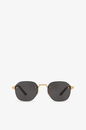 Cartier Womens ct0459S Square-Frame Metal Sunglasses