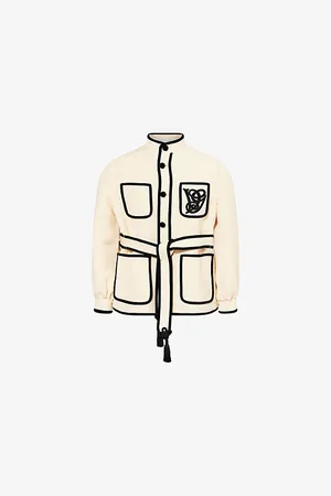 VALENTINO GARAVANI Mens Belted Four-Patch-Pockets Woven Jacket