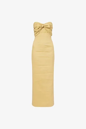 TOVE Womens Rachel Linen and Cotton-Blend Maxi Dress