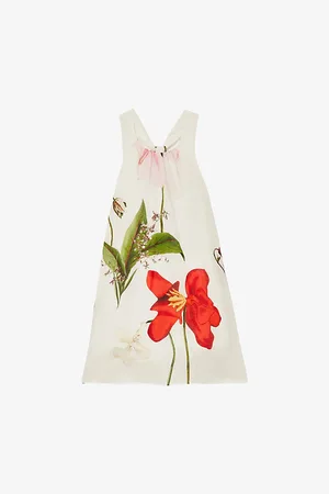Reiss Nybg Aria Floral-Print Linen-Blend Maxi Dress 13-14 Years