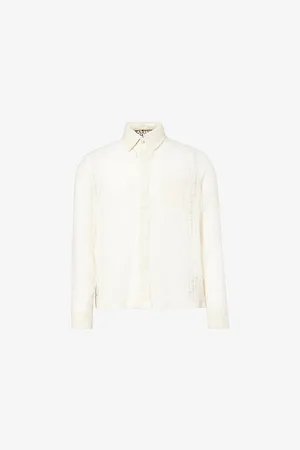 Kartik Research Mens Semi-Sheer Boxy-Fit Cotton Shirt