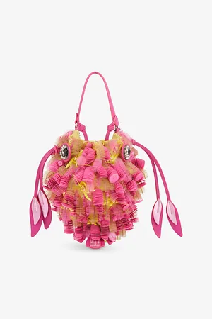 Anya Hindmarch Womens Tropical Fish Satin and Leather Cross-Body Bag