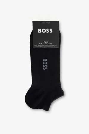 HUGO BOSS Mens Logo Bamboo Pack Of Two Stretch-Woven Socks