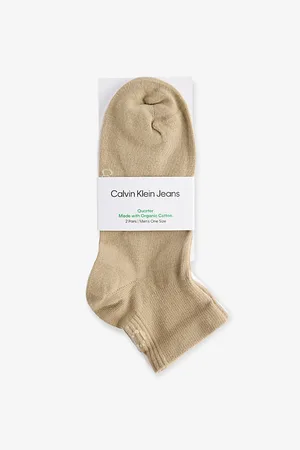 Calvin Klein Mens Brand-Print Pack Of Two Stretch-Cotton Blend Socks