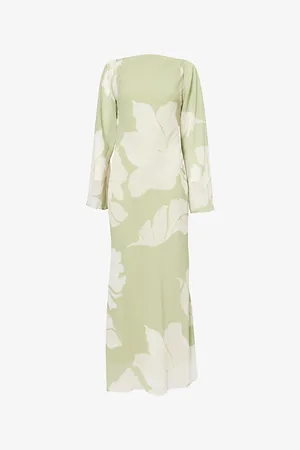 Pretty Lavish Womens Primrose Floral-Print Chiffon Maxi Dress