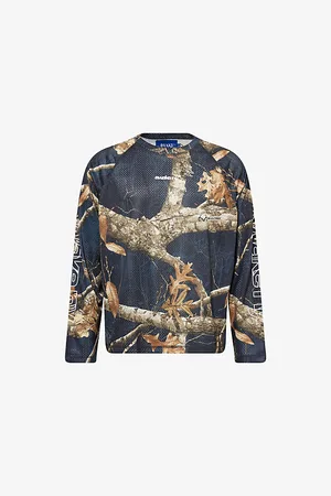 AWAKE NY Mens Mesh Printed Woven T-Shirt