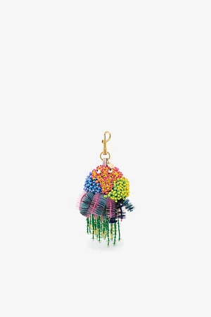 Anya Hindmarch Sea Creature Bead-Embellished Leather and Satin Charm
