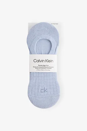 Calvin Klein Mens Footie High-Cut Pack Pack Of Two Stretch-Woven Sock Liners