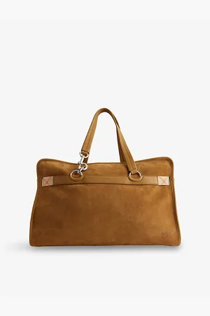 Burberry Womens B Clip Suede Holdall Bag