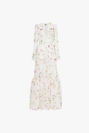 Giambattista Valli Womens Aline Floral-Print Silk Maxi Dress