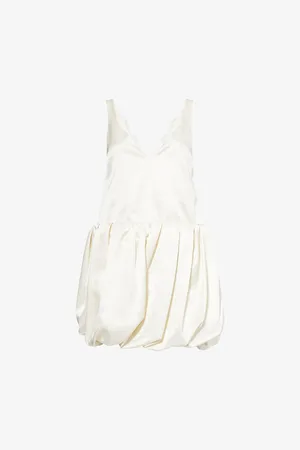 J.W.Anderson Womens Rolled-Hem Camisole Duchesse-Satin Minidress