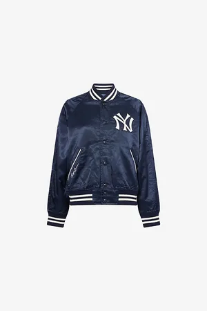 Ralph Lauren Womens x mlb Collection Ny Raglan-Sleeves Cotton-Blend Jacket