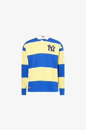 Ralph Lauren Mens x mlb Collection Ny Yankees Striped Cotton Rugby Top