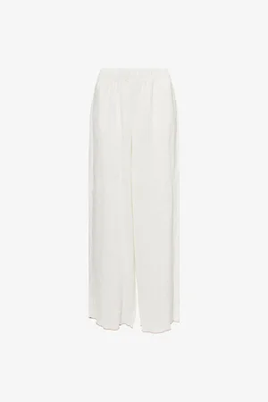 Lounge Underwear Womens Crinkle Wide-Leg Woven Pyjama Trousers