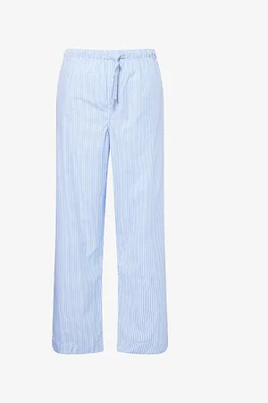 DEREK ROSE Mens James Striped-Pattern Cotton Pyjama Trousers