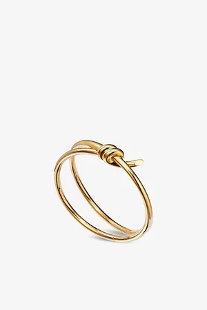 Tiffany & Co. Mens Tiffany Knot Double Row 18ct Yellow- Hinged Bangle