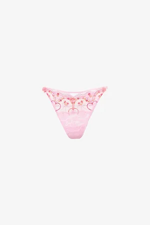Lounge Underwear Womens Gardenia Embroidered Mesh Thong