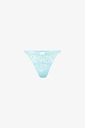 Lounge Underwear Womens Gardenia Embroidered Mesh Thong