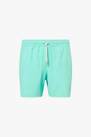 Ralph Lauren Mens Two-Slip-Pockets Drawstring Swim Shorts