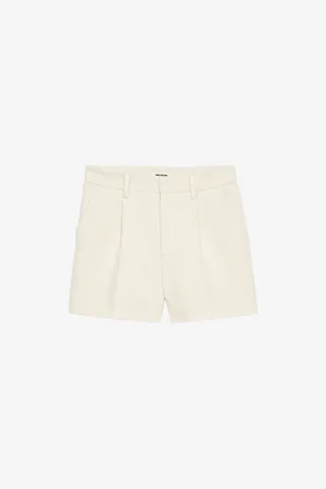 Zadig & Voltaire Womens Mid-Rise Tailored Cotton-Blend Shorts