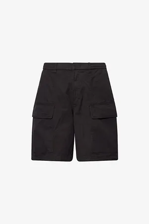 Emporio Armani Mens Cargo Drawstring Cotton and Silk Shorts