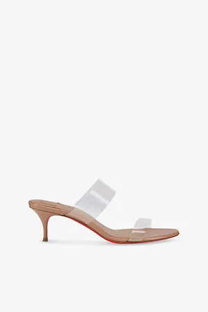 Christian Louboutin Womens Just Nothing 55 Heeled Leather Mules