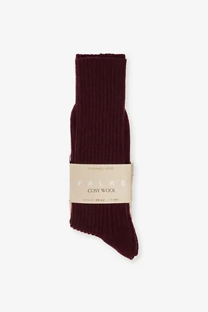 Falke Womens Cosy Wool Ribbed Knit Socks