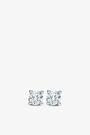 Tiffany & Co. Tiffany Solitaire and 0.22ct Round Brilliant-Cut Diamond Stud Earrings