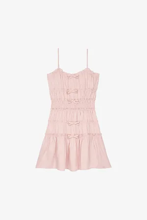 The Kooples Womens Bow-Embellished Sleeveless Woven Mini Dress
