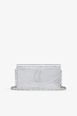 Christian Louboutin Womens Loubi54 Metallic Leather Clutch Bag