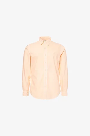 Ralph Lauren Mens Button-Down Long-Sleeves Cotton-Poplin Shirt