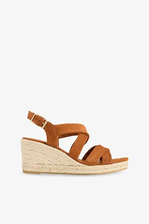 LK Bennett Womens Mariana Multi-Strap Suede Wedges