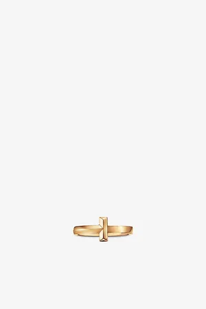 Tiffany & Co. Mens Tiffany T T1 Narrow 18ct Yellow Ring