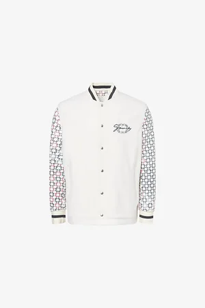Givenchy Mens Monogram Varsity Wool-Blend Bomber Jacket