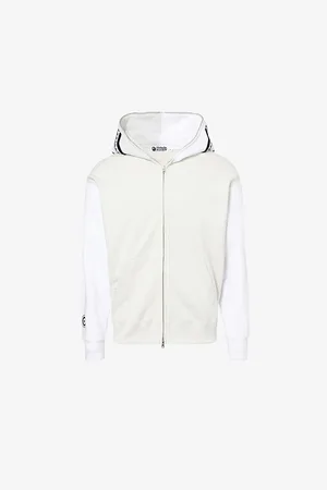 A Bathing Ape Mens Shark Ma-1 Flocked-Patch Faille Jacket