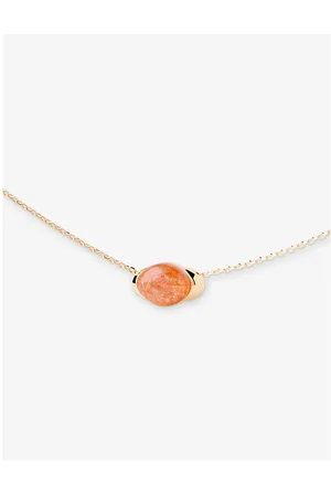 PDPAOLA Womens Sunstone Bay 18ct Yellow -Plated Sterling-Silver Necklace