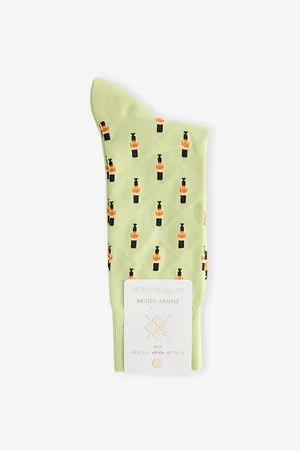 Burlington Mens Guard Stretch-Cotton and Polyamide Socks
