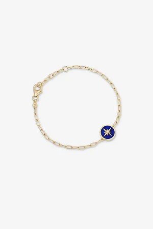 ASTLEY CLARKE Womens Polaris 18ct Yellow Vermeil and Lapis Locket Bracelet
