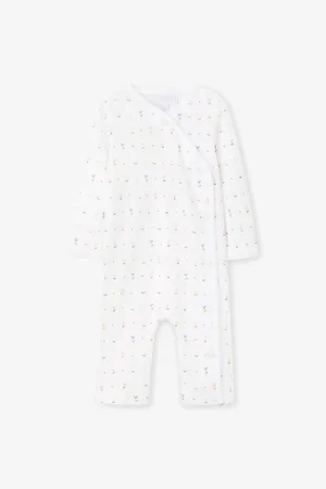 The Little White Company Love Bud Pointelle 1.0 Tog Cotton Sleeping Bag 6-12 Months